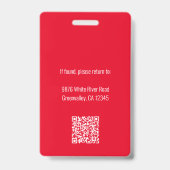 Benutzerdefinierter Firmenlogo-Mitarbeiter-QR-Code Ausweis (Rückseite)