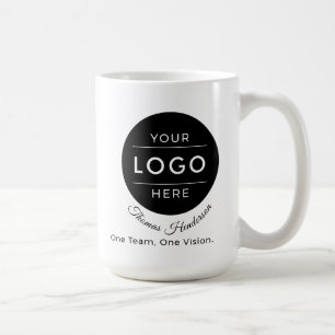 Benutzerdefinierter Firmenlogo & Name 15oz Tasse