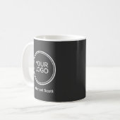 Benutzerdefinierter Firmenlogo-QR-Code-Becher | Pe Kaffeetasse (Vorderseite Links)