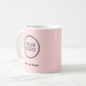 Benutzerdefinierter Firmenlogo-QR-Code-Becher | Pe Kaffeetasse (Vorderseite Links)