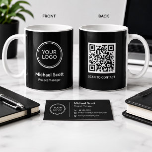 Benutzerdefinierter Firmenlogo-QR-Code-Becher Pe Kaffeetasse