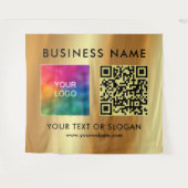 Benutzerdefinierter Firmenlogo QR-Code Extra Large Wandteppich (Vorderseite (Horizontal))