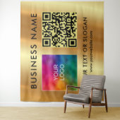 Benutzerdefinierter Firmenlogo QR-Code Extra Large Wandteppich (Beispiel)