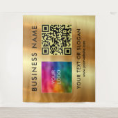 Benutzerdefinierter Firmenlogo QR-Code Extra Large Wandteppich (Vorderseite)