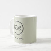 Benutzerdefinierter Firmenlogo-QR-Code Kaffeetasse (Vorderseite Links)