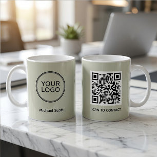 Benutzerdefinierter Firmenlogo-QR-Code Kaffeetasse