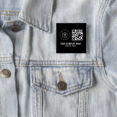 Benutzerdefinierter Firmenlogo-QR-Code Minimalisti Button (Beispiel)