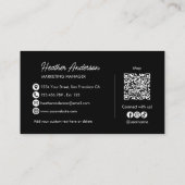 Benutzerdefinierter Firmenlogo-QR-Code Modern Mini Visitenkarte (Rückseite)