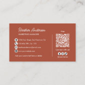 Benutzerdefinierter Firmenlogo-QR-Code Modern Mini Visitenkarte (Rückseite)