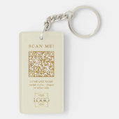 Benutzerdefinierter firmenlogo-qr-code modern schlüsselanhänger (Rückseite)