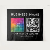 Benutzerdefinierter Firmenlogo QR Code XL Hintergr Wandteppich (Vorderseite (Horizontal))