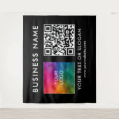 Benutzerdefinierter Firmenlogo QR Code XL Hintergr Wandteppich (Vorderseite)