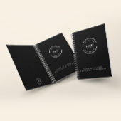 Benutzerdefinierter Firmenlogo Text Corporate Blac Notizblock