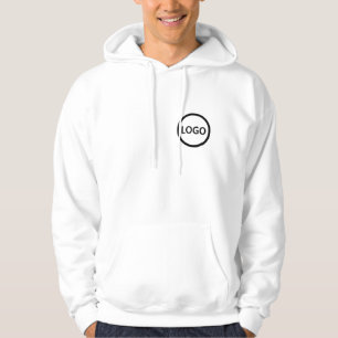 Benutzerdefinierter Firmenlogo Text einfach & QR-C Hoodie