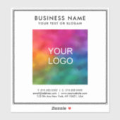 Benutzerdefinierter Firmenlogo Text glänzend trans Aufkleber (Blatt)