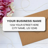 Benutzerdefinierter Firmenname Einfache Rücksendea