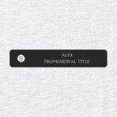 Benutzerdefinierter Firmenname für Schwarzweiß-Log Etiketten (Design 1)