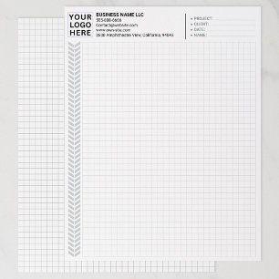 Benutzerdefinierter Firmenname & Logo Millimeter Briefbogen