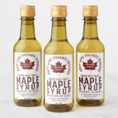 Benutzerdefinierter Firmenname Rotes Ahornblatt-Ci Weinetikett (Flaschen)