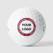 Benutzerdefinierter Firmenname Text Briefmarke Gol Golfball (Vorderseite)