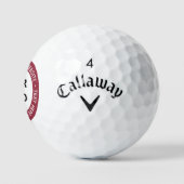 Benutzerdefinierter Firmenname Text Briefmarke Gol Golfball (Logo)