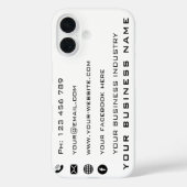 Benutzerdefinierter Firmenname Text Info Unternehm Case-Mate iPhone Hülle (Rückseite)