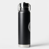 Benutzerdefinierter Firmenname und Logo-Schwarz Trinkflasche (Vorderseite)