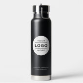 Benutzerdefinierter Firmenname und Logo-Schwarz Trinkflasche (Links)