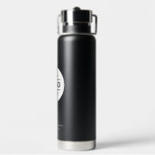 Benutzerdefinierter Firmenname und Logo-Schwarz Trinkflasche (Hinten)