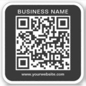 Benutzerdefinierter Firmenname Url QR-Code-Vorlage Aufkleber (Vorderseite)