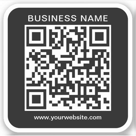 Benutzerdefinierter Firmenname Url QR-Code-Vorlage Aufkleber (Vorderseite)