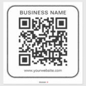 Benutzerdefinierter Firmenname Url QR-Codevorlage Aufkleber (Blatt)