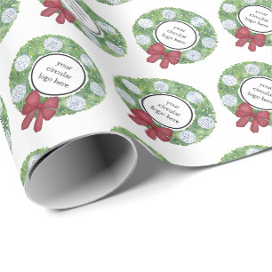 Benutzerdefinierter Firmenschriftzug Weihnachtskra Geschenkpapier