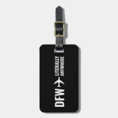Benutzerdefinierter Flughafencode Funny Black Lugg Gepäckanhänger (Vorderseite vertikal)