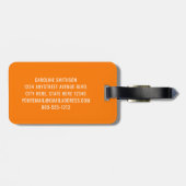 Benutzerdefinierter Flughafencode Funny Orange Gep Gepäckanhänger (Rückseite horizontal)