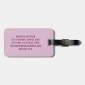 Benutzerdefinierter Flughafencode Funny Trendy Mau Gepäckanhänger (Rückseite horizontal)