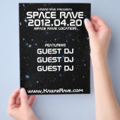 Benutzerdefinierter Flyer für Space Rave (Hand)