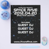 Benutzerdefinierter Flyer für Space Rave (Einzeln)