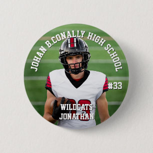 Benutzerdefinierter Football-Button mit High-Schoo Button