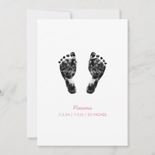 Benutzerdefinierter Footprint Hochladen des Baby Feiertagskarte