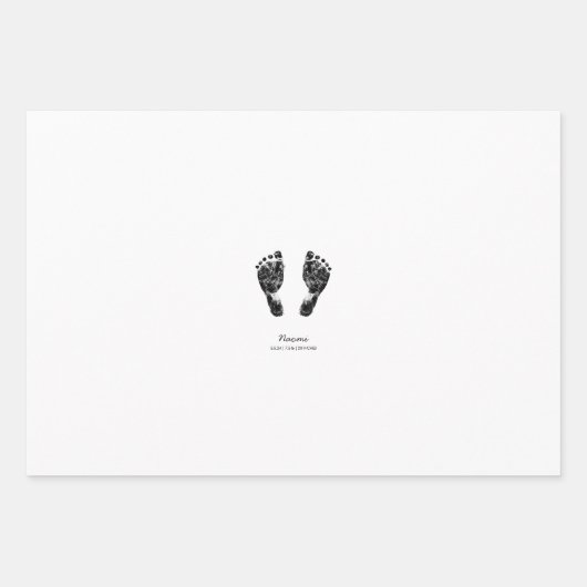Benutzerdefinierter Footprint | Hochladen des Baby Geschenkpapier Set (Vorderseite 3)