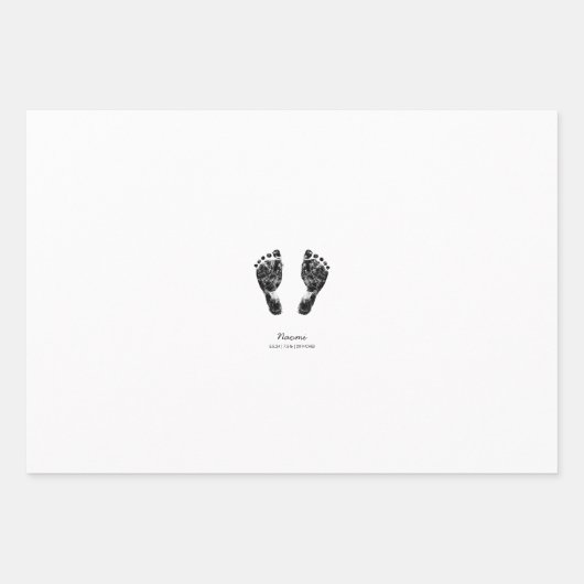 Benutzerdefinierter Footprint | Hochladen des Baby Geschenkpapier Set (Vorderseite 2)