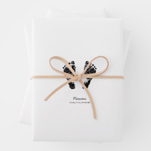 Benutzerdefinierter Footprint | Hochladen des Baby Geschenkpapier Set (Beispiel)