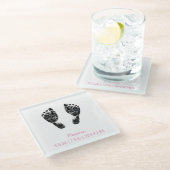 Benutzerdefinierter Footprint | Hochladen des Baby Glasuntersetzer (Schrägansicht)