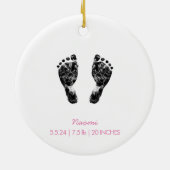 Benutzerdefinierter Footprint | Hochladen des Baby Keramik Ornament (Hinten)
