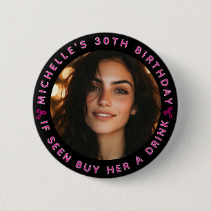 Benutzerdefinierter Foto-Alter und Text Geburtstag Button