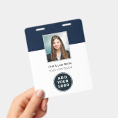 Benutzerdefinierter Foto-Barcode und Logo Unterneh Ausweis (Handheld)