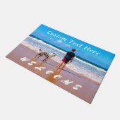 Benutzerdefinierter Foto Begrüßungstext für Ihre H Fußmatte (Schrägansicht)