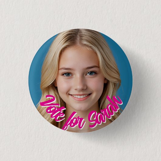Benutzerdefinierter Foto-Button-Anstecker – Person Button (Vorderseite)