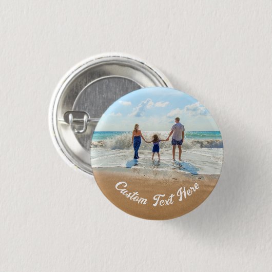 Benutzerdefinierter Foto-Button mit eigenem Texten Button (Vorne & Hinten)